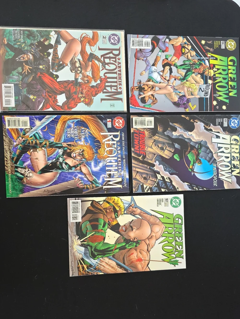 Green Arrow And Artemis Comic Book Set Of 5